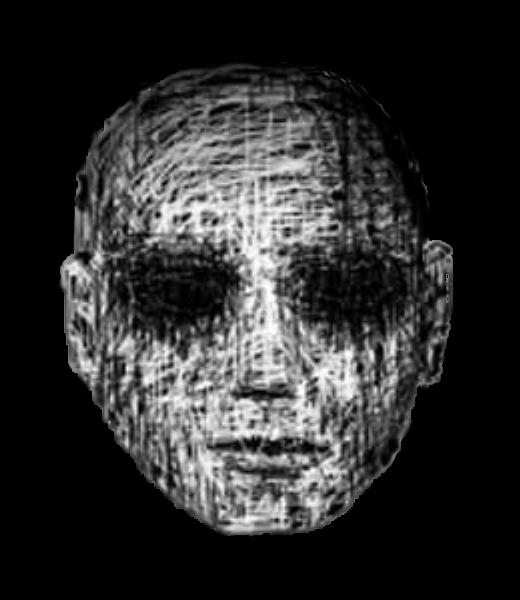 Face, computer drawing, 1997
