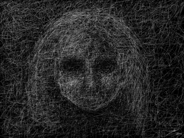 Face 02, computer drawing, 2010