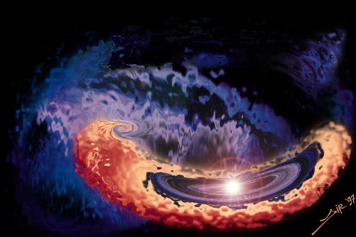 Nebula, computer drawing, 1997