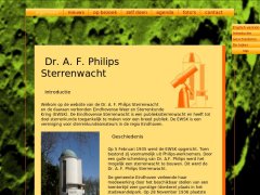 screenshot website: Dr. A. F. Philips Observatory (2007)